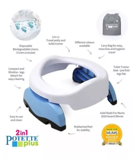 Potette Plus 2in1 Travel Portable Potty & Trainer Seat 2