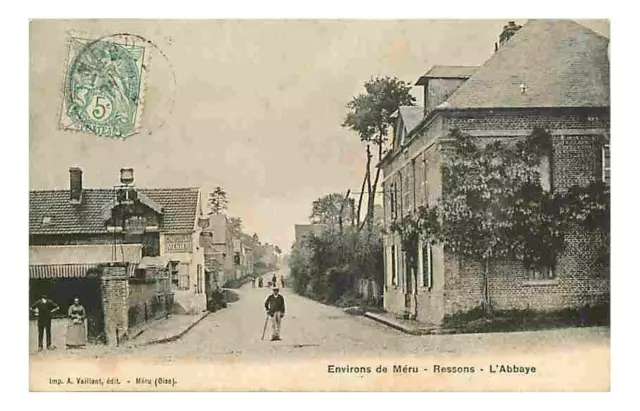 60 - Ressons sur le Matz - Aux environs de Meru - L'Abbaye - Animee - CPA - Voir