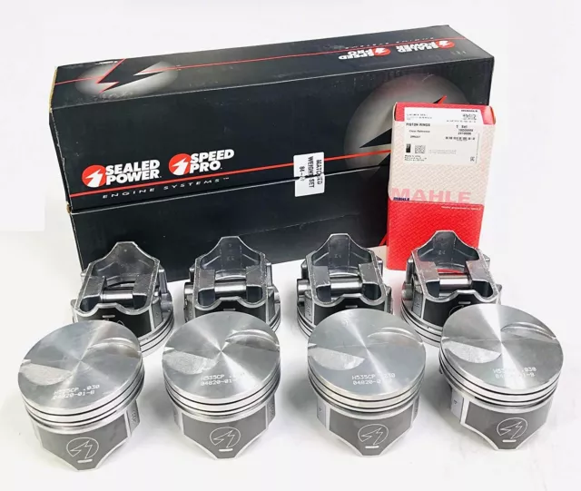 SPEED PRO Hypereutectic Flat Top Pistons Set/8+MOLY Rings for Ford BB 460 STD