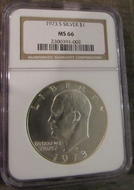 1973 S Silver Eisenhower Dollar MS66 1973 S Silver Eisenhower Dollar MS66