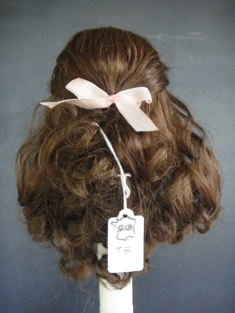 Perruque 100% Cheveux Naturels Pour Poupée Ancienne (18 Cm, Floue, France)
