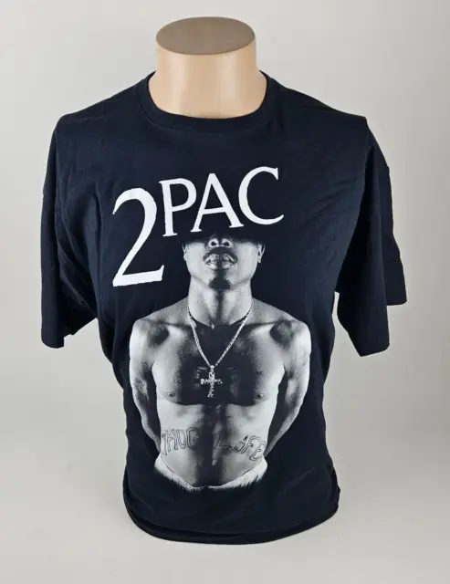 Tupac Shakur 2pac Thug Life Music T-Shirt Black Men's Size XL 2 Pac