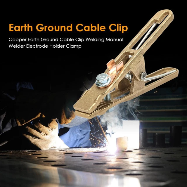 GROUND CLAMP WELDING Electrode Holder Earth Ground Cable Clip Crocodile
