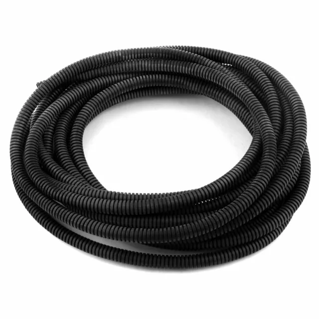 6 M 8 x 10 mm Plastic Flexible Corrugated Conduit Tube for Garden,Office Black