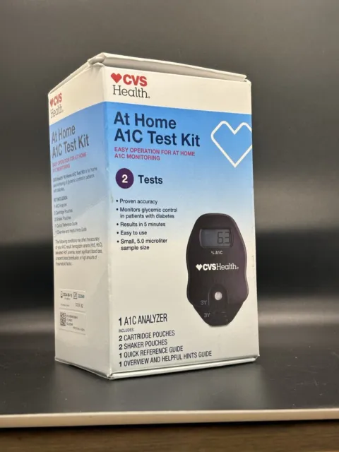 Kit de prueba en el hogar CVS A1C, monitoreo de uso doméstico del control glucémico, operación fácil...