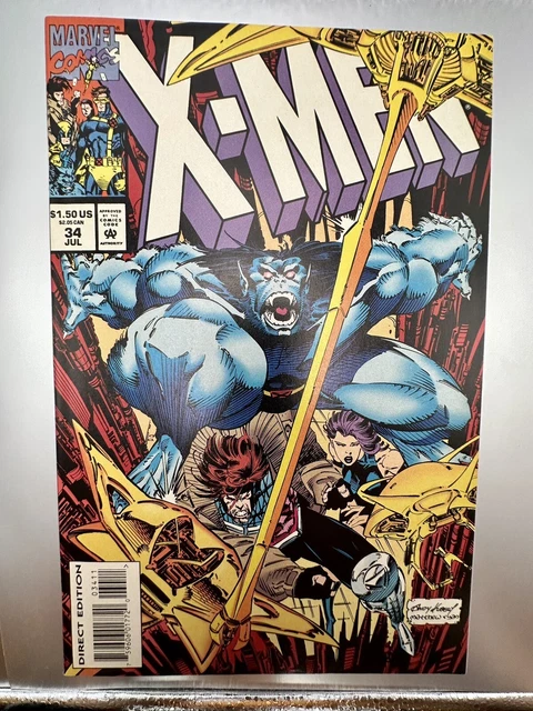 X-men #34 (1991 Series) Vol.1 Marvel Comic Book July 1994 Andy Kubert Nicieza
