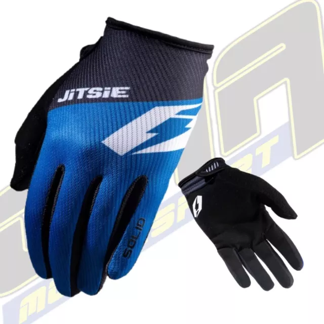 Jitsie G2 Solid BLUE - Trials Trial Bike Riding Gloves - NEW UK SELLER