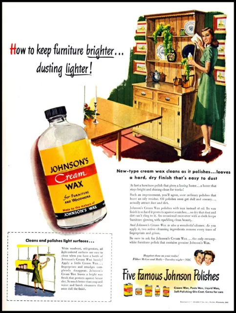 JOHNSON PASTE WAX Long Lasting Shine & Protection Advertising USED 50%  $29.99 - PicClick
