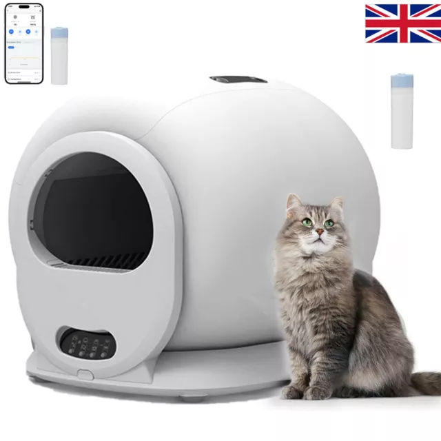 Large Automatic Smart Cat Litter Box Self-Cleaning Odor Removal WiFi APP Control