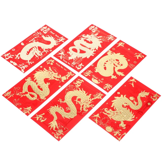 30 piezas paquete rojo creativo bolso de la suerte