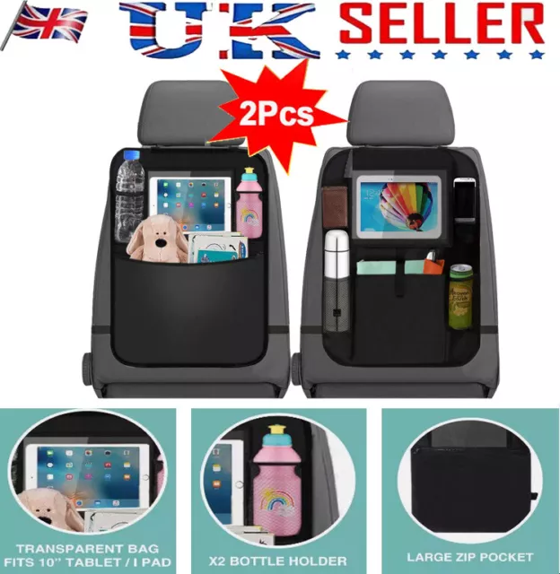 2 PACK Car Organiser Bag Multi Pocket Holder Back Seat Storage Interior Tidy Bag