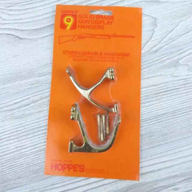 Hoppe's - Solid Brass - Firearm Display Hangers/Hooks - Model N1004 - Pair