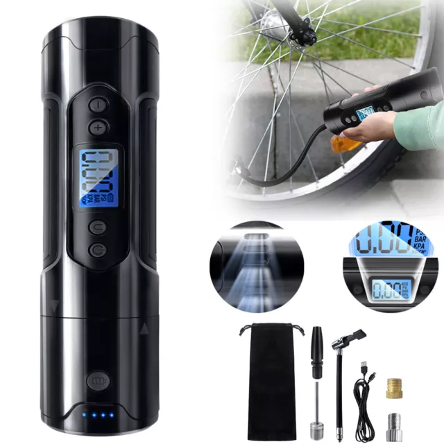 Kompressor Luftpumpe Digitaler Intelligenter Luftkompressor Portable mit LED DE#