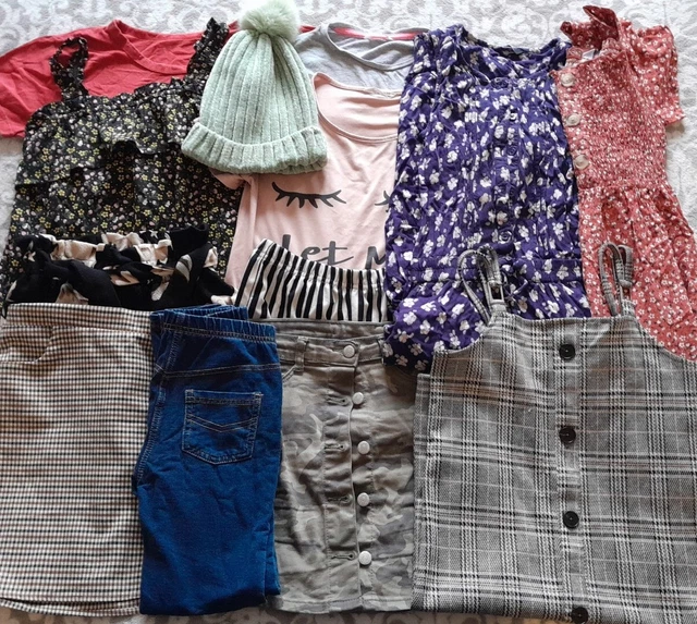 Bundle Of Girls Clothes Age 9-10 Tops Skirts Shorts Dresses etc