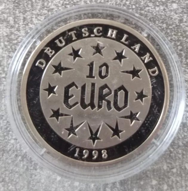 Deutschland 1998 Medaille 10 Euro - Rückseite Europakarte