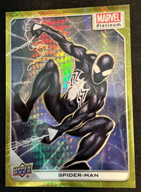 2023 UD Marvel Platinum YELLOW SPOTLIGHT Parallel Card #83: SPIDER-MAN #295/399