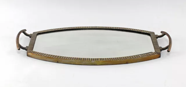 8833025 Espejo Bandeja Arte Deco Um 1930-50 Versión Metal