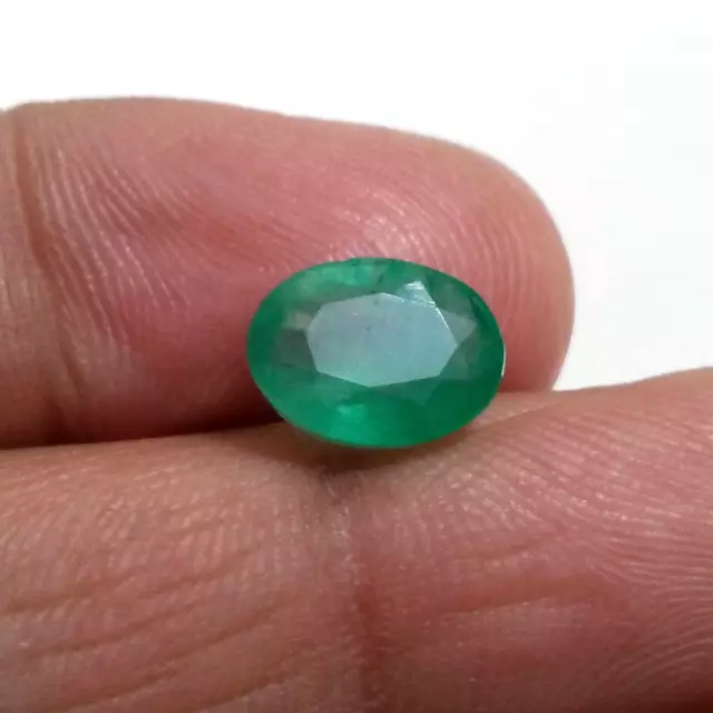 Fantastic Zambian Emerald Oval 3.50 Crt Beautiful Green Faceted Loose Gemstone