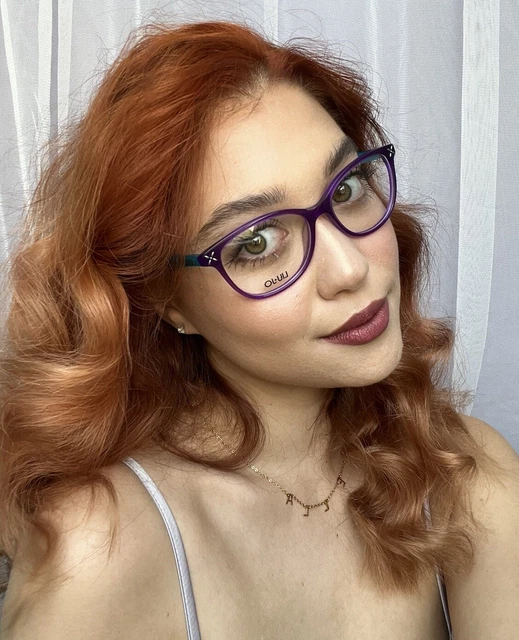 Nuevo Elegante LIU JO LJ 2605 435 Azul Púrpura 52mm Ojo de Gato Mujer Anteojos Marco