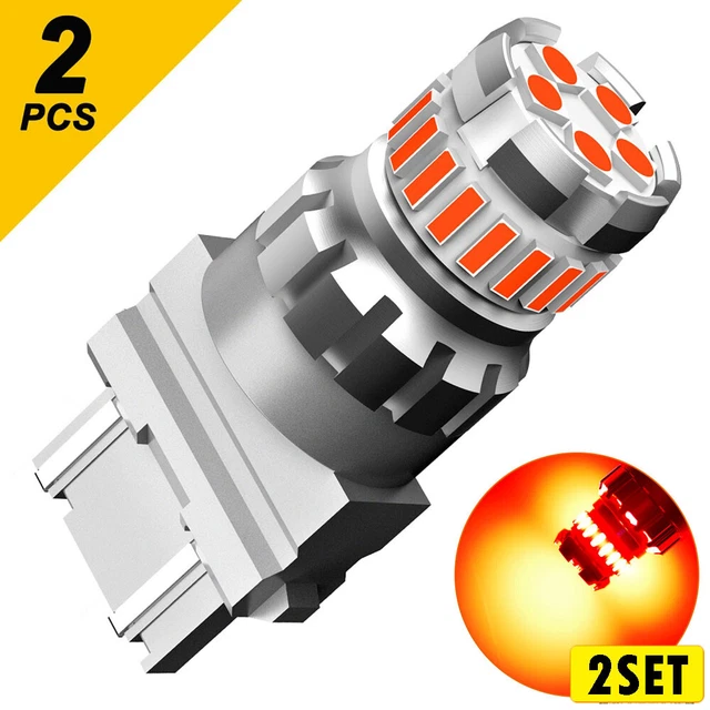 4x 3157 AUXITO 3156 Red Canbus Brake LED Tail Stop Light No Bulb Hyper Flash