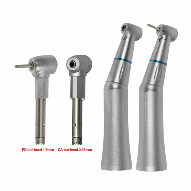 Dental Handpiece 1:1 Contra Angle Inner Water Spray Fit CA2.35mm / FG1.60mm Burs