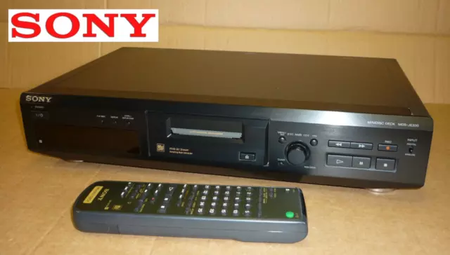 Sony Minidisc Mini Disc Deck Mds-Je330 Optical Recorder Black Lp/Sp