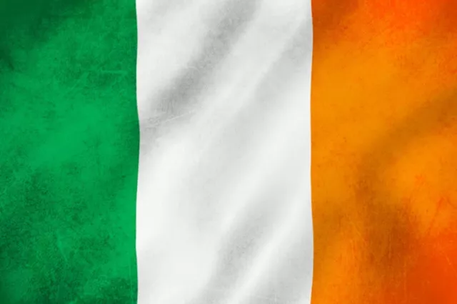 Ireland, The Irish Tricolour Flag, Bratach na hÉireann, Image on a Metal Sign