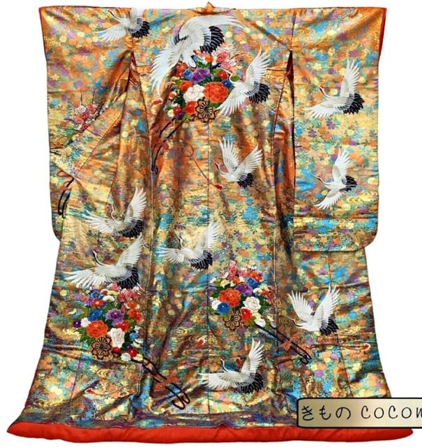 Japanese Kimono Uchikake Wedding Pure Silk  japan 824