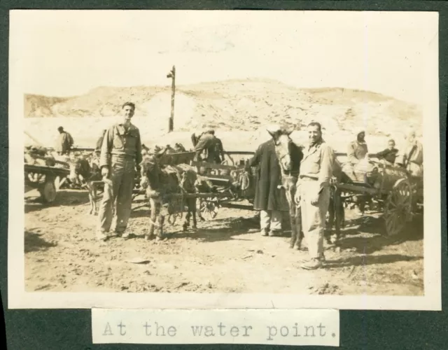 WWII 1943 52nd Chem Pvt Carl Of's Oran, Algeria Photo me at the water point