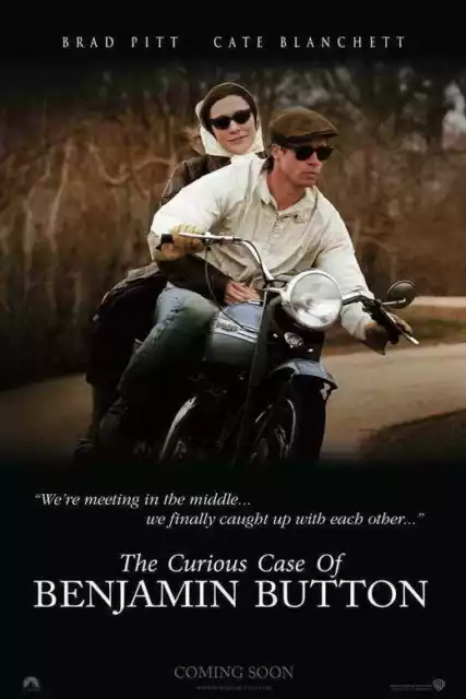 THE CURIOUS CASE OF BENJAMIN BUTTON Movie POSTER 11x17 H Brad Pitt Tilda Swinton