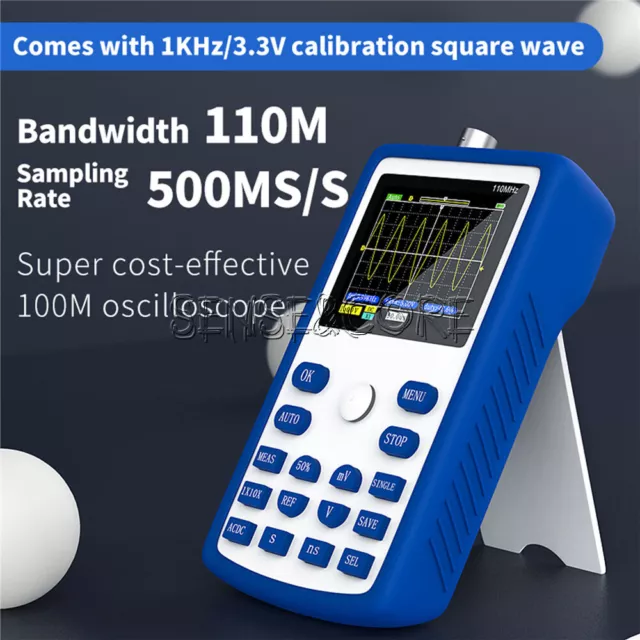 2.4" FNIRSI-1C15 Handheld Digital Storage Oscilloscope 110MHz Bandwidth 500MS/s