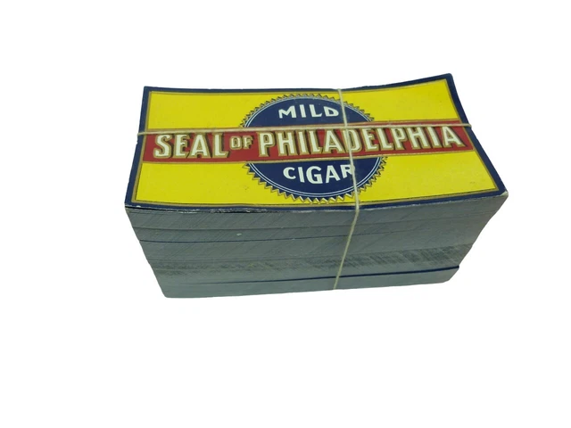 RARE! NEW OLD STOCK Cigar Box Labels SEAL OF PHILADELPHIA MILD CIGAR 5 ...