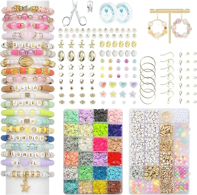 Set 6000 Perline 6Mm per Braccialetti E Collana Fai Da Te, Kit
