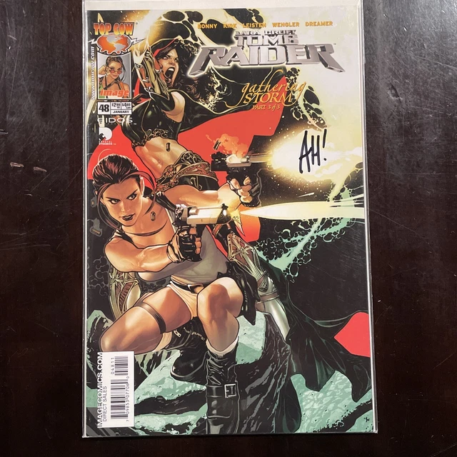 TOMB RAIDER #48 SIGNED ADAM HUGHES AH!  Image Comics Top Cow LARA CROFT 2005