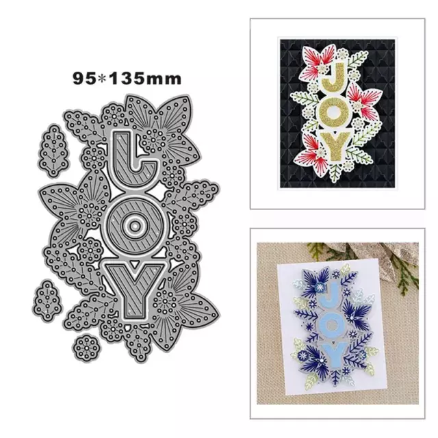 Metal Cutting Dies Stitched Joy Scrapbooking Embossing Paper Crafts Stencil Card