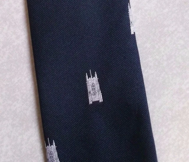 Tootal Tie Mens Necktie Retro 1980s Fashion Tower Crested Vintage