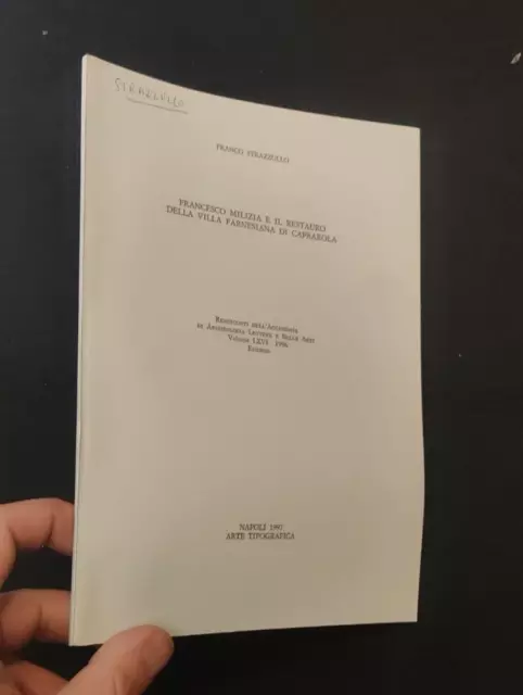 Strazzullo Francesco Milizia Restauro Villa Farnesina Di Caprarola 1997