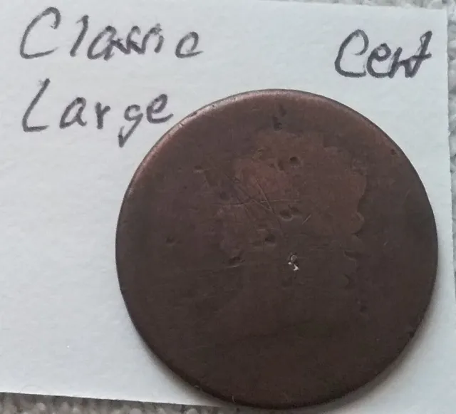 Classic Large Cent Coin Heavy Circulated Coin No Date
