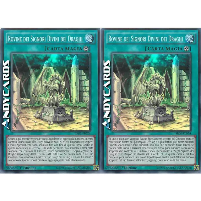 2x ROVINE DEI SIGNORI DIVINI DEI DRAGHI • Super R • SR02 IT024 • 1Ed • YUGIOH!