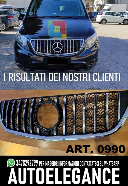 Cornici Griglia Radiatore Cromo per Mercedes Vito W447 14-19 2pz