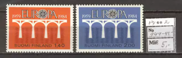 Finland 0167 MNH 1984 2v Cv 5 eur EUROPA CEPT Bridge