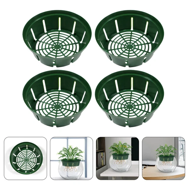 4 piezas contenedor de cultivo de plantas maceta Pp tazas de malla ranurada