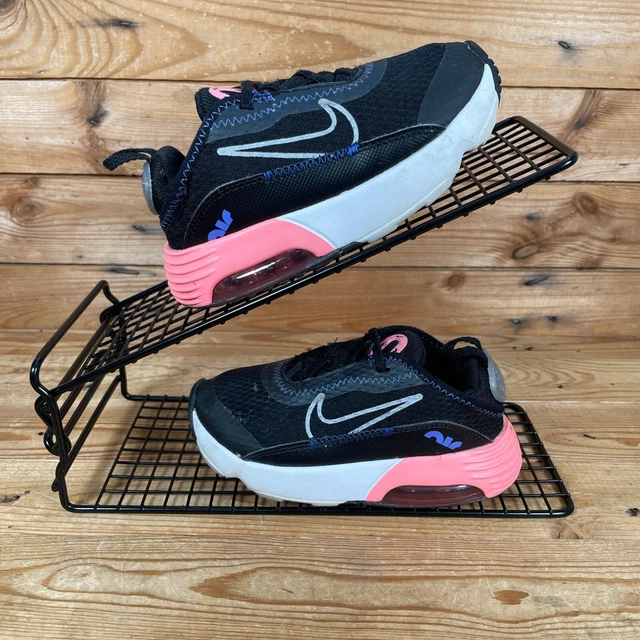 NIKE Air Max 2090 Size UK 7.5 Baby Black Sunset Pulse Pink Mesh Low Shoes TD