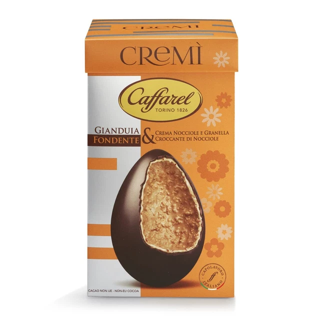 Caffarel Uovo Cremì Gianduia Scura Crema Nocciole Doppio Strato 380g NUOVO 8/23