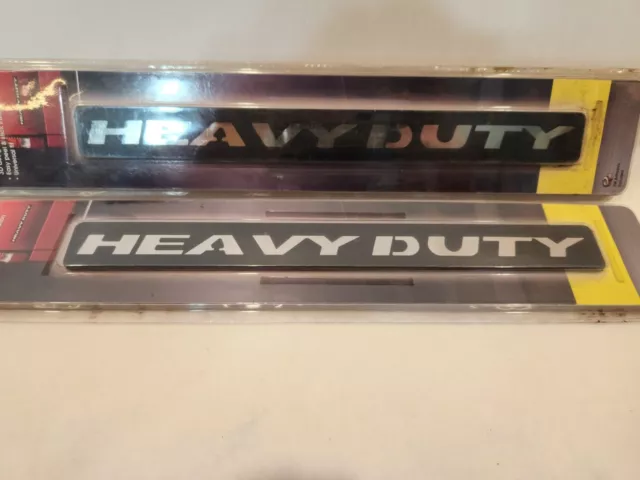 Pair of 2 Auto Truck Heavy Duty Chrome Metal Emblem Ford dodge chevy truck 3d 2