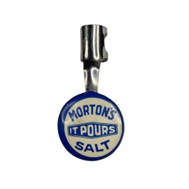 Morton's Salt It Pours Vintage Pencil Clip For Pocket Collectible Advertising