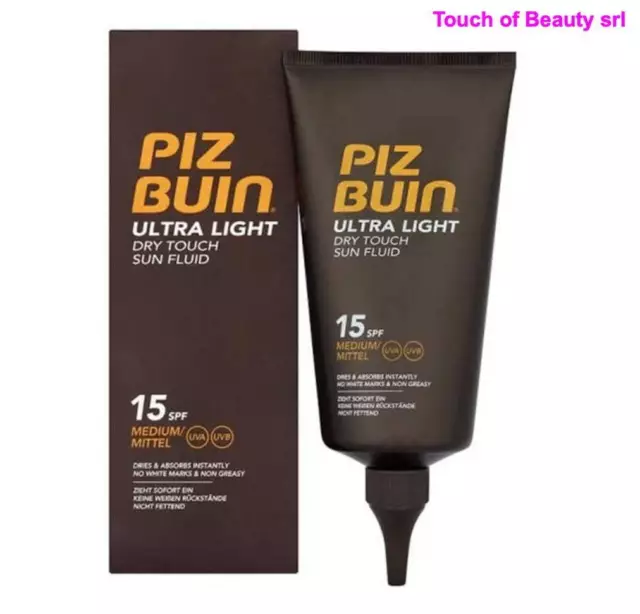 2 x Piz Buin Ultra Light Dry Touch Sun Fluid SPF15 150 ml