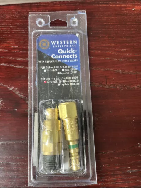 Western QDB12 Torch to Hose Oxygen Quick Connects