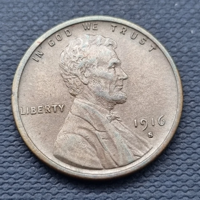 1916 S Wheat Cent Lincoln Head Penny 1c High Grade BU + #49555