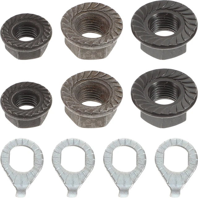 6 Sets Hanger Wheel Bicycles Wheel Flange Nuts Fastening Axle Nuts for Wheel